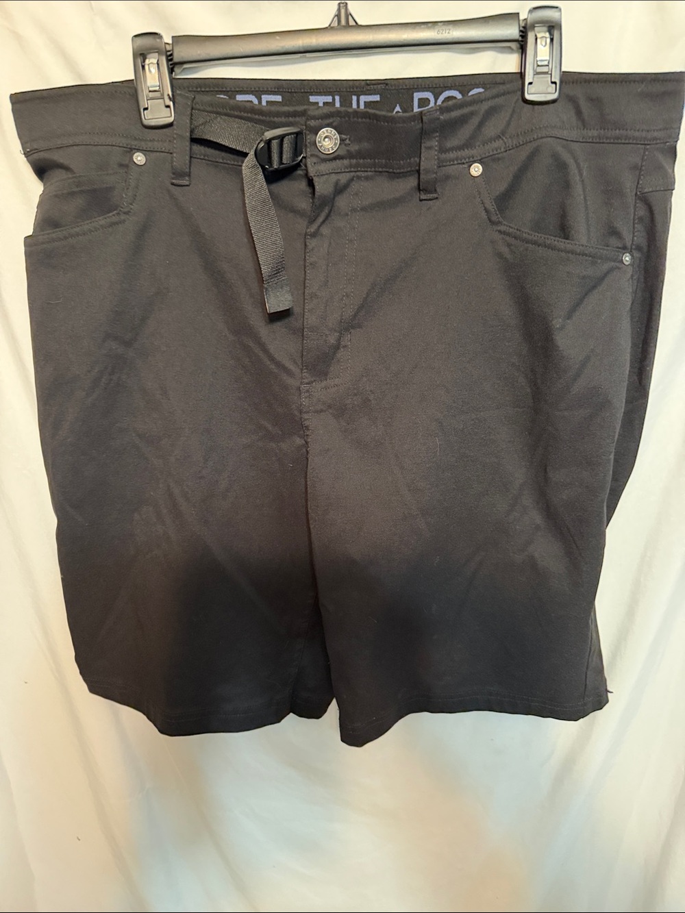 Gerry Men's Black Hybrid Shorts with Integrated Belt